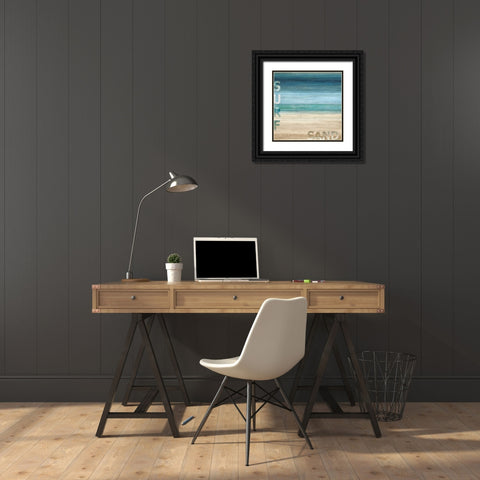 Surf and Sand Black Ornate Wood Framed Art Print with Double Matting by Wilson, Luke