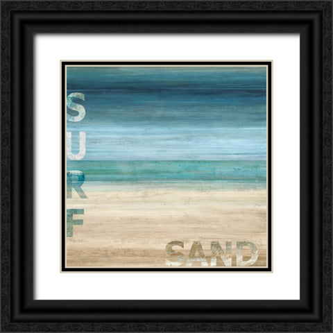 Surf and Sand Black Ornate Wood Framed Art Print with Double Matting by Wilson, Luke