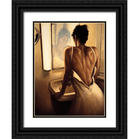 The Heart of the Matter Black Ornate Wood Framed Art Print with Double Matting by Arellano, Migdalia