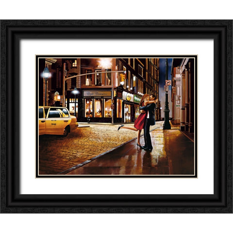 At Last Black Ornate Wood Framed Art Print with Double Matting by Di Scenza, Ron