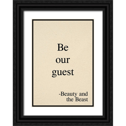 RFBEGUST Black Ornate Wood Framed Art Print with Double Matting by UNKNOWN