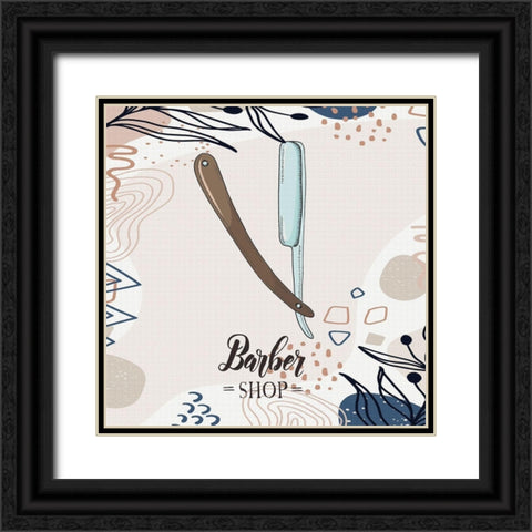 Barber Shop 51 Black Ornate Wood Framed Art Print with Double Matting by Bolokofsky, Ronald