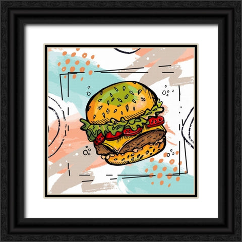 Burger Time I Black Ornate Wood Framed Art Print with Double Matting by Bolokofsky, Ronald