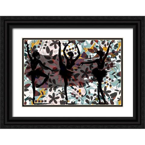 Garden Ballet 418 Black Ornate Wood Framed Art Print with Double Matting by Bolokofsky, Ronald