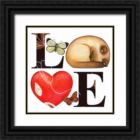 Love 323 Black Ornate Wood Framed Art Print with Double Matting by Bolokofsky, Ronald