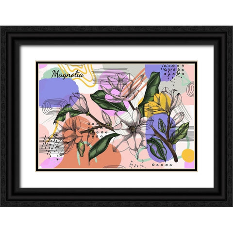 Magnolia 733 Black Ornate Wood Framed Art Print with Double Matting by Bolokofsky, Ronald