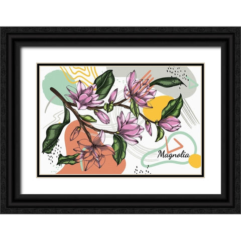 Magnolia 742 Black Ornate Wood Framed Art Print with Double Matting by Bolokofsky, Ronald