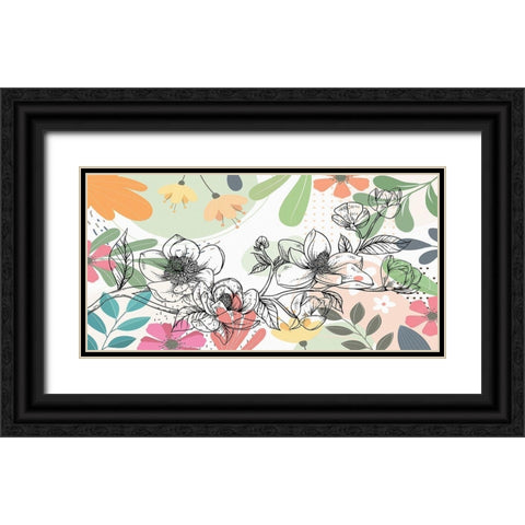 Magnolia Branch 170 Black Ornate Wood Framed Art Print with Double Matting by Bolokofsky, Ronald