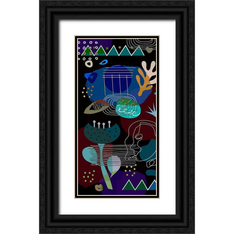 Mid Century Shapes 62A Black Ornate Wood Framed Art Print with Double Matting by Bolokofsky, Ronald