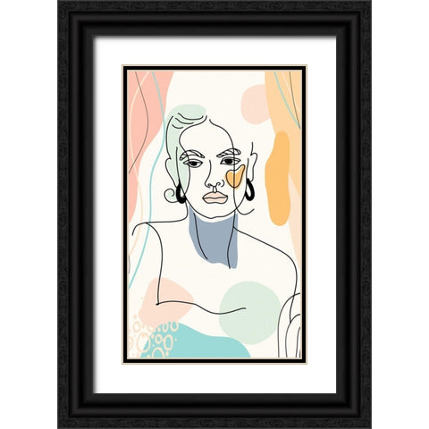 Mid Century Woman 121 Black Ornate Wood Framed Art Print with Double Matting by Bolokofsky, Ronald