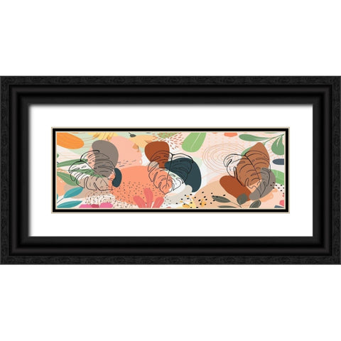 Tropical Leaves 19 Black Ornate Wood Framed Art Print with Double Matting by Bolokofsky, Ronald
