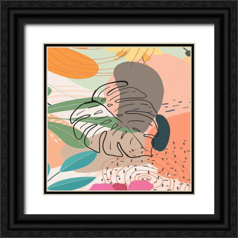 Tropical Leaves 19A Black Ornate Wood Framed Art Print with Double Matting by Bolokofsky, Ronald