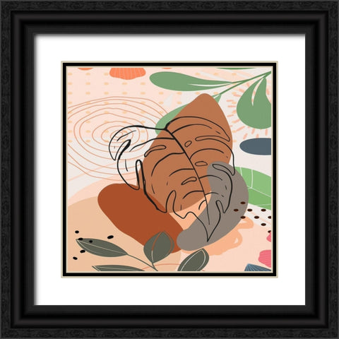 Tropical Leaves 19C Black Ornate Wood Framed Art Print with Double Matting by Bolokofsky, Ronald