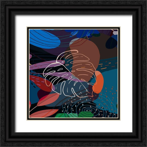 Tropical Leaves 29A Black Ornate Wood Framed Art Print with Double Matting by Bolokofsky, Ronald