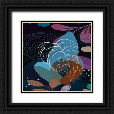 Tropical Leaves 29C Black Ornate Wood Framed Art Print with Double Matting by Bolokofsky, Ronald