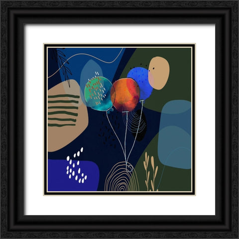 Up Up and Away I Black Ornate Wood Framed Art Print with Double Matting by Bolokofsky, Ronald