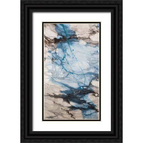 Blue Lightning Black Ornate Wood Framed Art Print with Double Matting by Phillip, Jamie