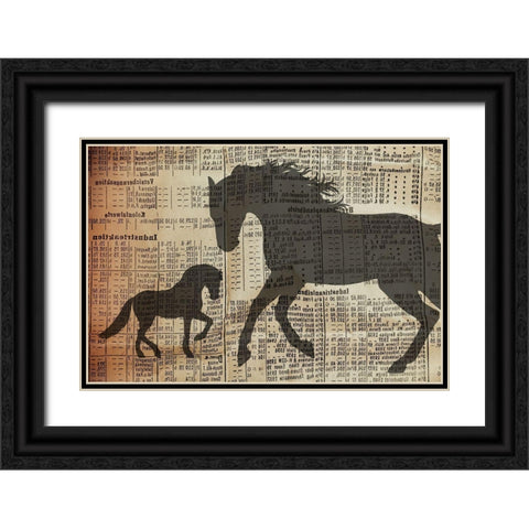 Horsey Baby 2 Black Ornate Wood Framed Art Print with Double Matting by Phillip, Jamie