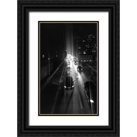 New York Cars Black Ornate Wood Framed Art Print with Double Matting by Phillip, Jamie