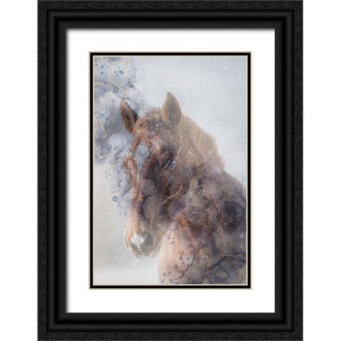 Mystic Horse Black Ornate Wood Framed Art Print with Double Matting by Phillip, Jamie
