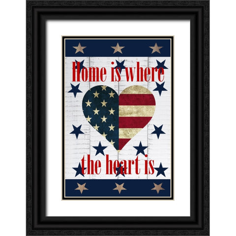 America Black Ornate Wood Framed Art Print with Double Matting by Phillip, Jamie