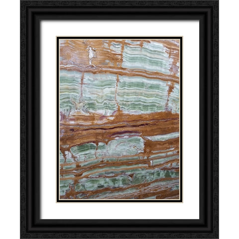 Marble Glaze 2 Black Ornate Wood Framed Art Print with Double Matting by Phillip, Jamie