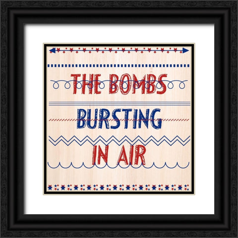 Star Spangled Banner Black Ornate Wood Framed Art Print with Double Matting by Phillip, Jamie