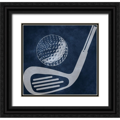 Golf Sports Black Ornate Wood Framed Art Print with Double Matting by Phillip, Jamie