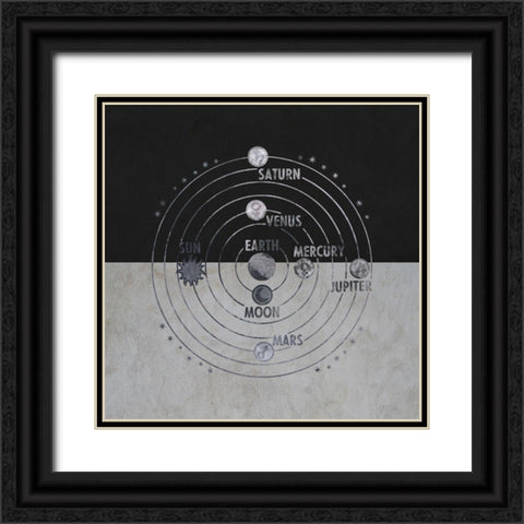 Missing Planet Black Ornate Wood Framed Art Print with Double Matting by Phillip, Jamie