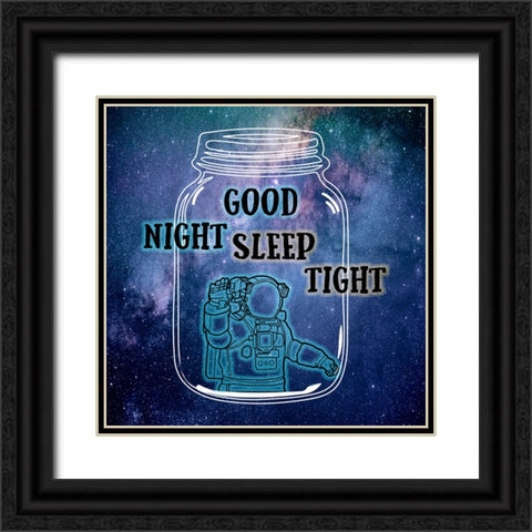 Astronaut Night Black Ornate Wood Framed Art Print with Double Matting by Phillip, Jamie