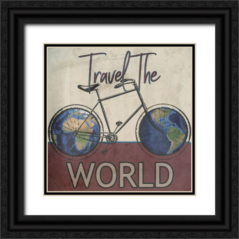 World Tour Black Ornate Wood Framed Art Print with Double Matting by Phillip, Jamie