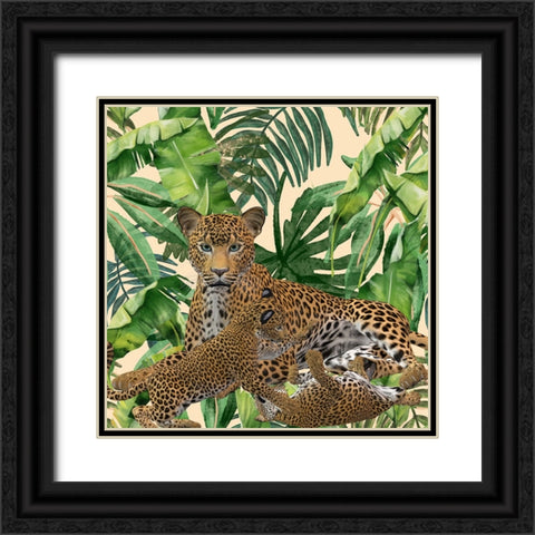 Friendly Jungle 4 Black Ornate Wood Framed Art Print with Double Matting by Phillip, Jamie