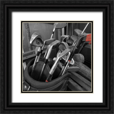 Golf Black Ornate Wood Framed Art Print with Double Matting by Phillip, Jamie