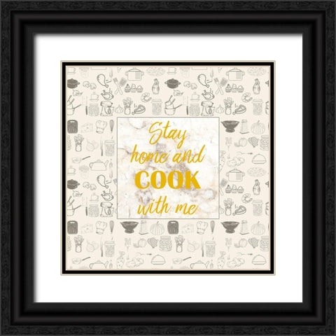 Romantic Chefs Black Ornate Wood Framed Art Print with Double Matting by Phillip, Jamie