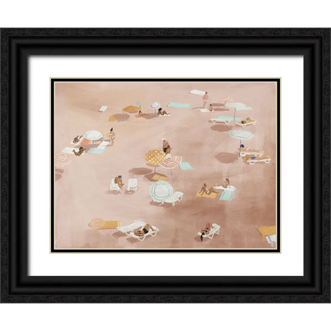Under The Sun Warm Brown Black Ornate Wood Framed Art Print with Double Matting by Urban Road