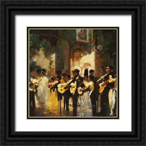 Mariachi I-Mexico Black Ornate Wood Framed Art Print with Double Matting by Wiley, Marta