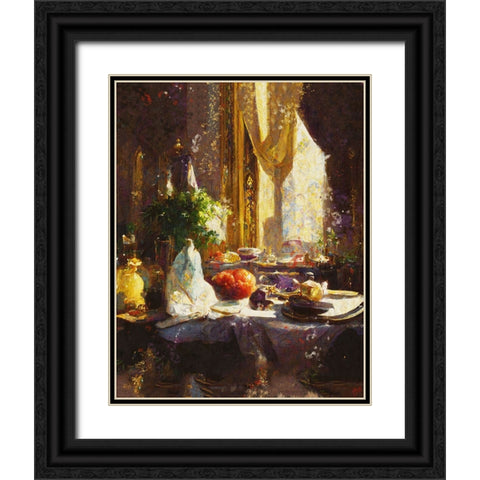 Abundance I Black Ornate Wood Framed Art Print with Double Matting by Wiley, Marta