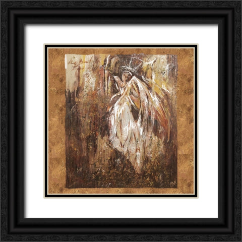 Angel sketch II Black Ornate Wood Framed Art Print with Double Matting by Wiley, Marta