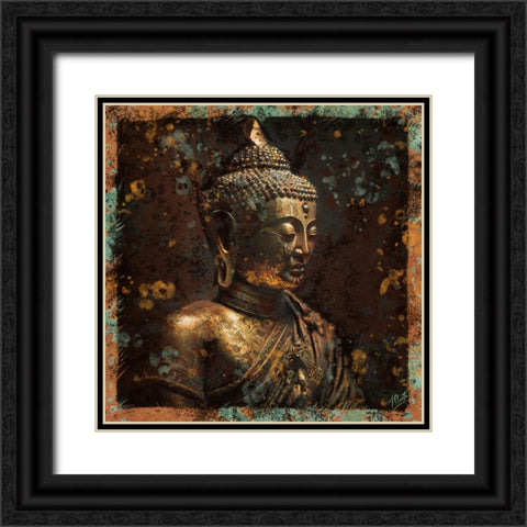 Gold Buddah I Black Ornate Wood Framed Art Print with Double Matting by Wiley, Marta