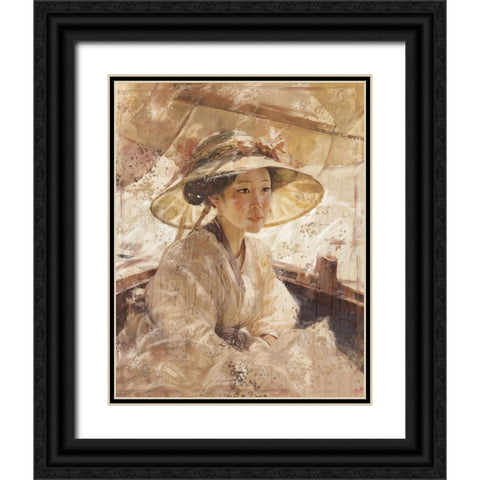 Japanese Beauty I Black Ornate Wood Framed Art Print with Double Matting by Wiley, Marta