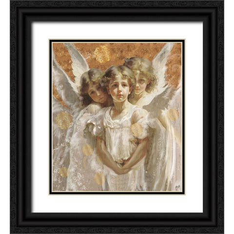 Little Angels I Black Ornate Wood Framed Art Print with Double Matting by Wiley, Marta
