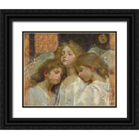 Little Angels VI Black Ornate Wood Framed Art Print with Double Matting by Wiley, Marta