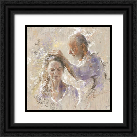 Reiki I Black Ornate Wood Framed Art Print with Double Matting by Wiley, Marta