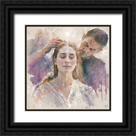 Reiki II Black Ornate Wood Framed Art Print with Double Matting by Wiley, Marta