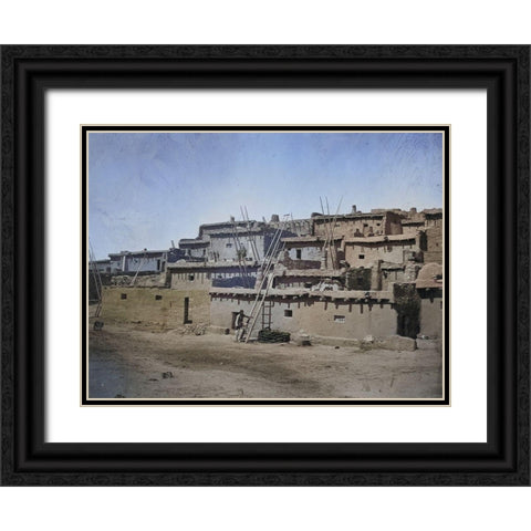 Zuni Pueblo-New Mexico Color Black Ornate Wood Framed Art Print with Double Matting by OSullivan, Timothy H