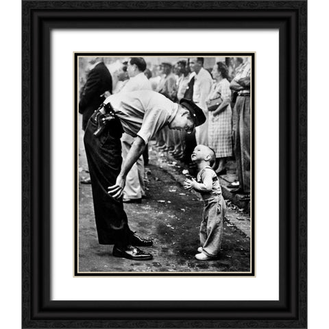 Faith and Confidence Washington DC 1958 Black Ornate Wood Framed Art Print with Double Matting by Vintage Photography