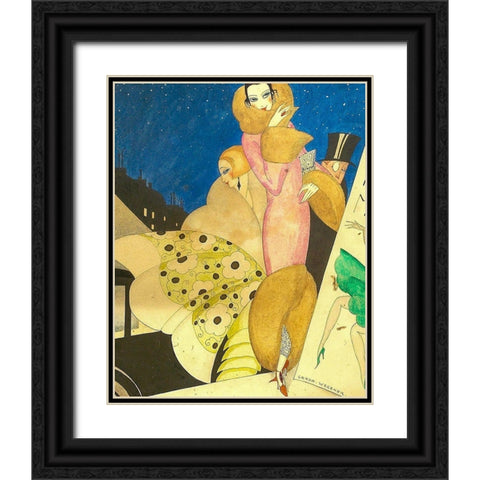 The Premiere Black Ornate Wood Framed Art Print with Double Matting by Wegener, Gerda