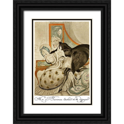 Sur talons rouges-contes image 111 Black Ornate Wood Framed Art Print with Double Matting by Wegener, Gerda