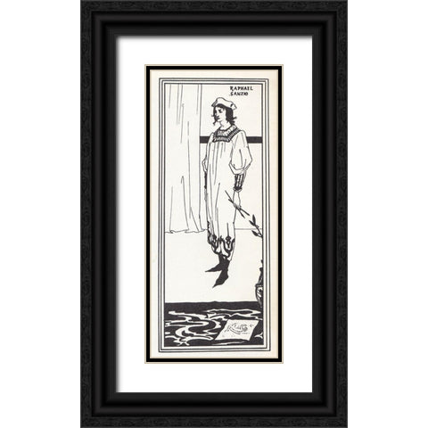 Raphael Sanzio 1905 Black Ornate Wood Framed Art Print with Double Matting by Beardsley, Aubrey