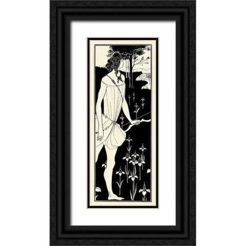 Atalanta 1909 Black Ornate Wood Framed Art Print with Double Matting by Beardsley, Aubrey